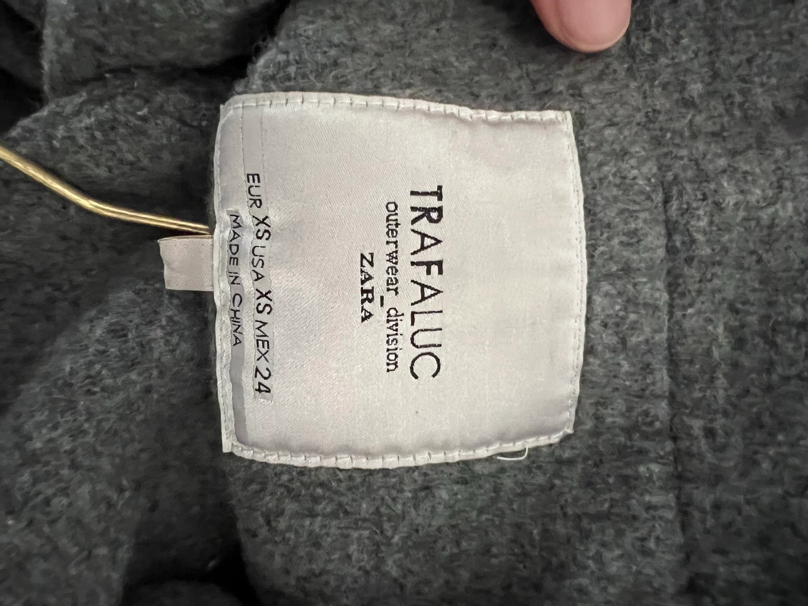 Zara Gray Wool Coat with Collar – photo 3